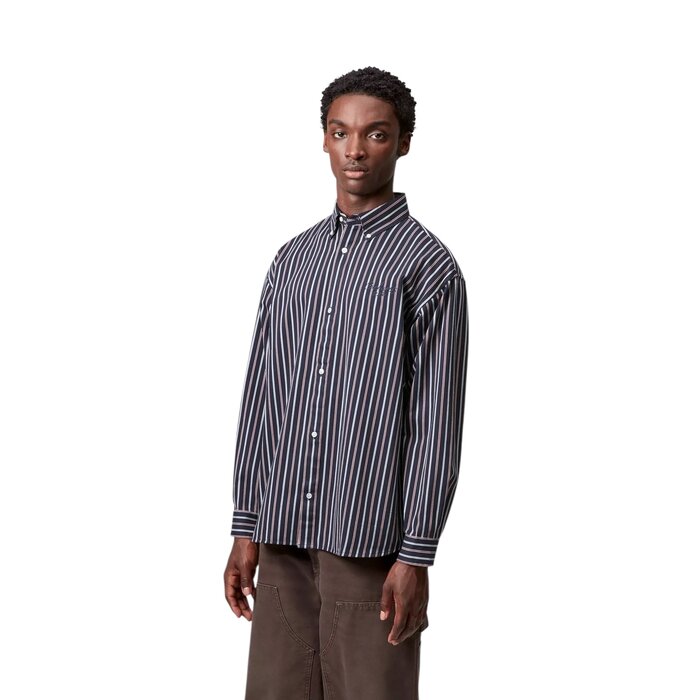 Carhartt WIP L/S Palance Shirt - Palance Stripe/Dark Navy