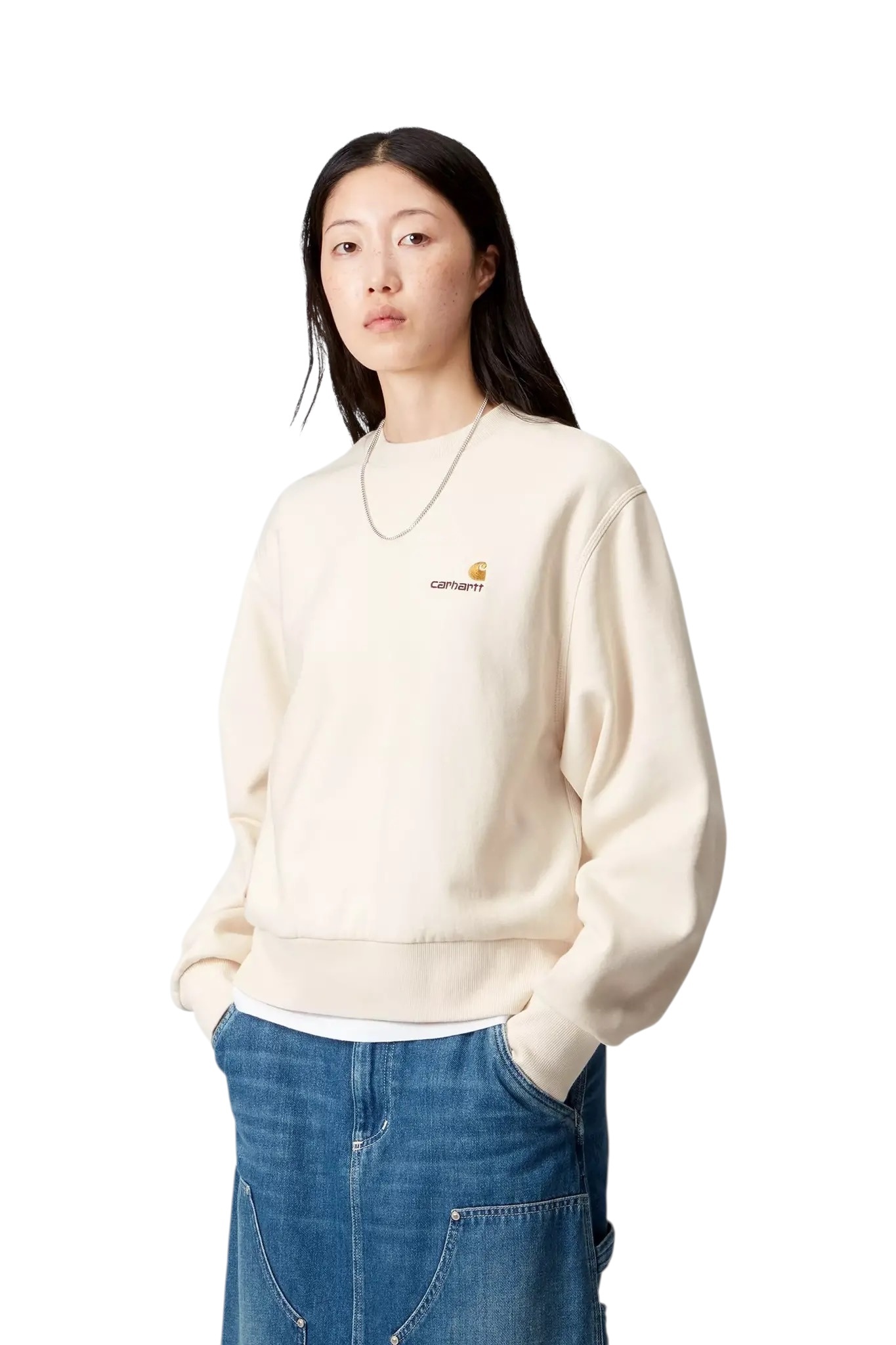 Carhartt WIP W' American Script Sweat - Natural
