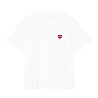 Carhartt WIP W' S/S Heart Patch T-Shirt - White/Red