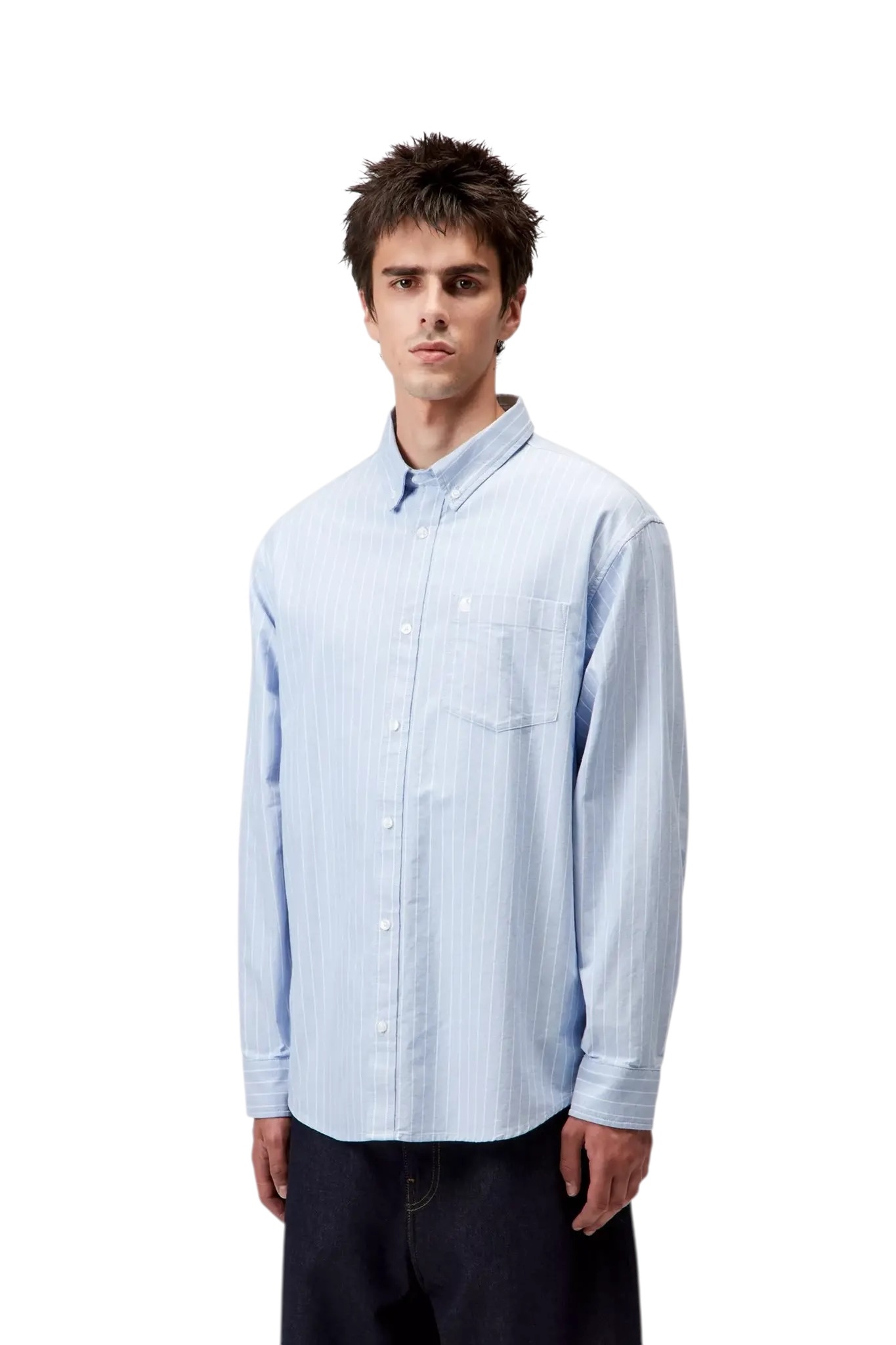 Carhartt WIP L/S Cassel Shirt - Cassel Stripe/Bleach/White