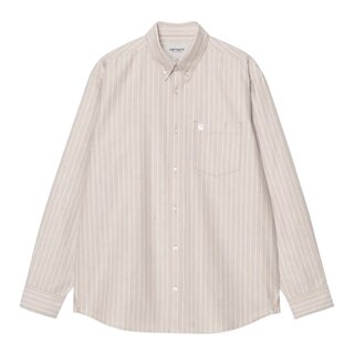 Carhartt WIP L/S Cassel Shirt - Cassel Stripe/Peanut/White