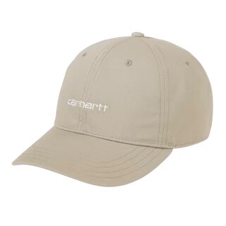 Carhartt WIP Canvas Script Cap - Fleur De Sel/White