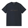 S/S Script T-Shirt - Deep Night/Palisander