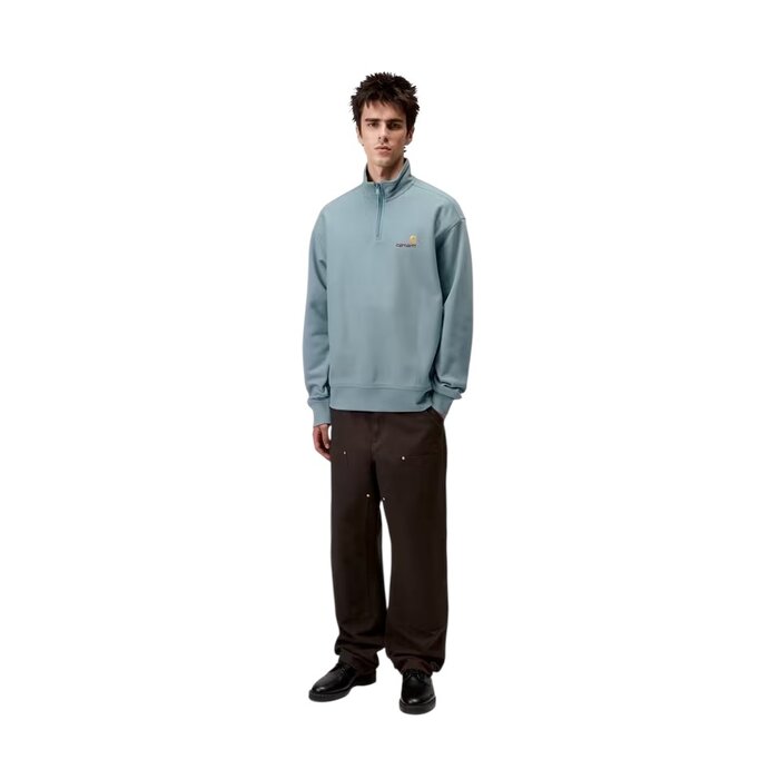 Carhartt WIP Half Zip American Script Sweat - Citadel