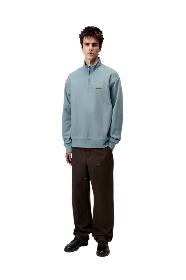 Carhartt WIP Half Zip American Script Sweat - Citadel