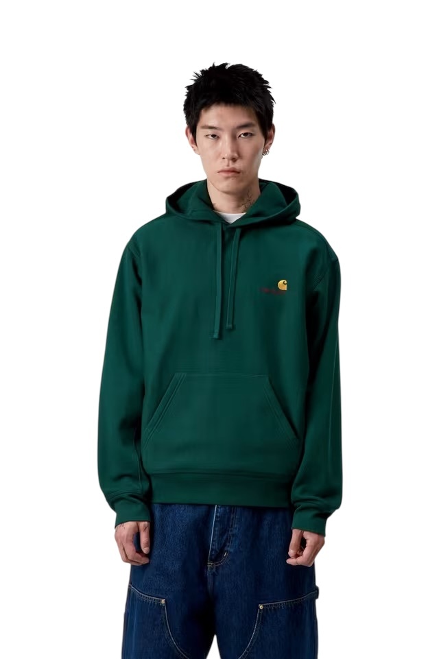 Carhartt WIP Hooded American Script - Dark Fir