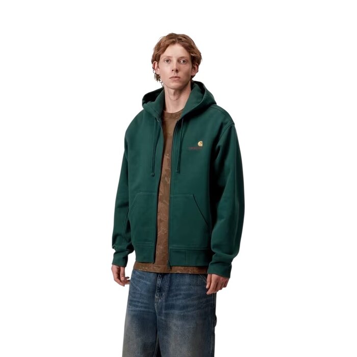Carhartt WIP Hooded American Script Jacket - Dark Fir