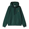 Hooded American Script Jacket - Dark Fir