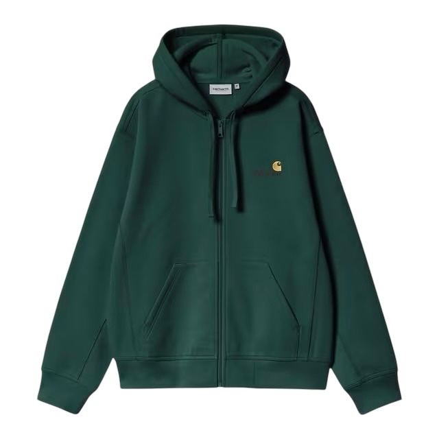 Carhartt WIP Hooded American Script Jacket - Dark Fir