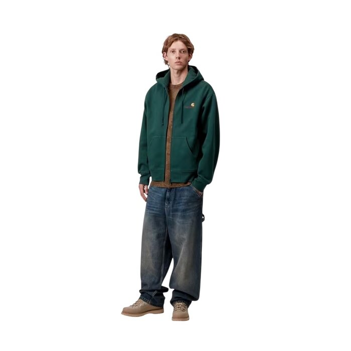 Carhartt WIP Hooded American Script Jacket - Dark Fir