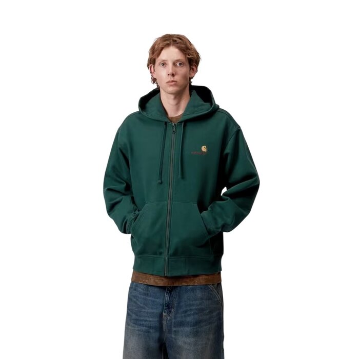 Carhartt WIP Hooded American Script Jacket - Dark Fir