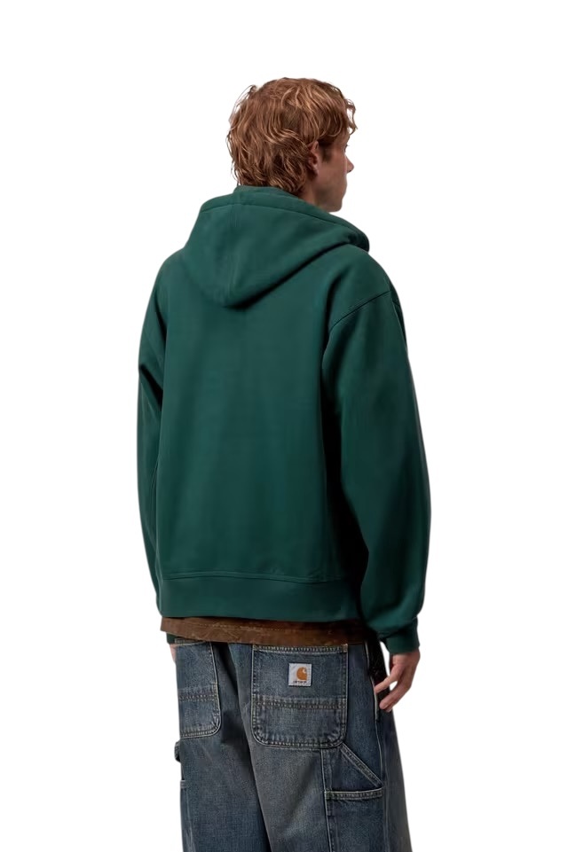Carhartt WIP Hooded American Script Jacket - Dark Fir