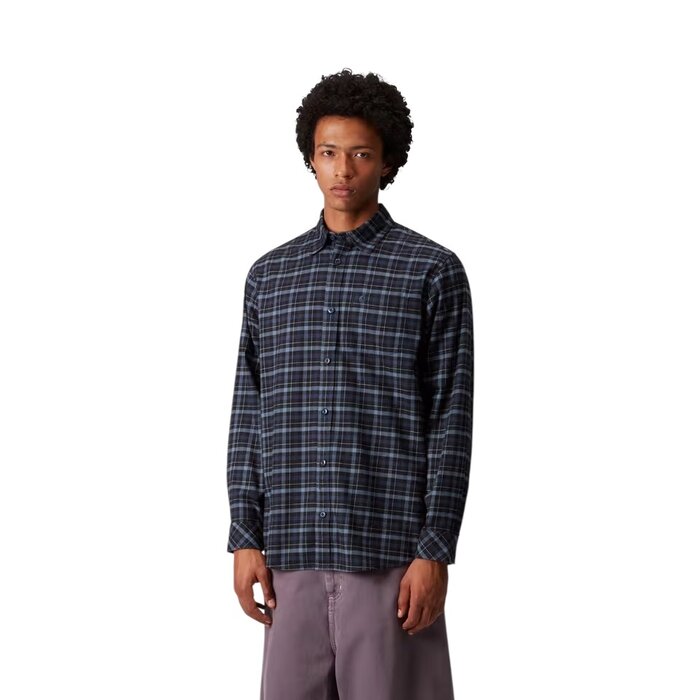 Carhartt WIP L/S Wildmark Shirt - Wildmark Check/Jupiter