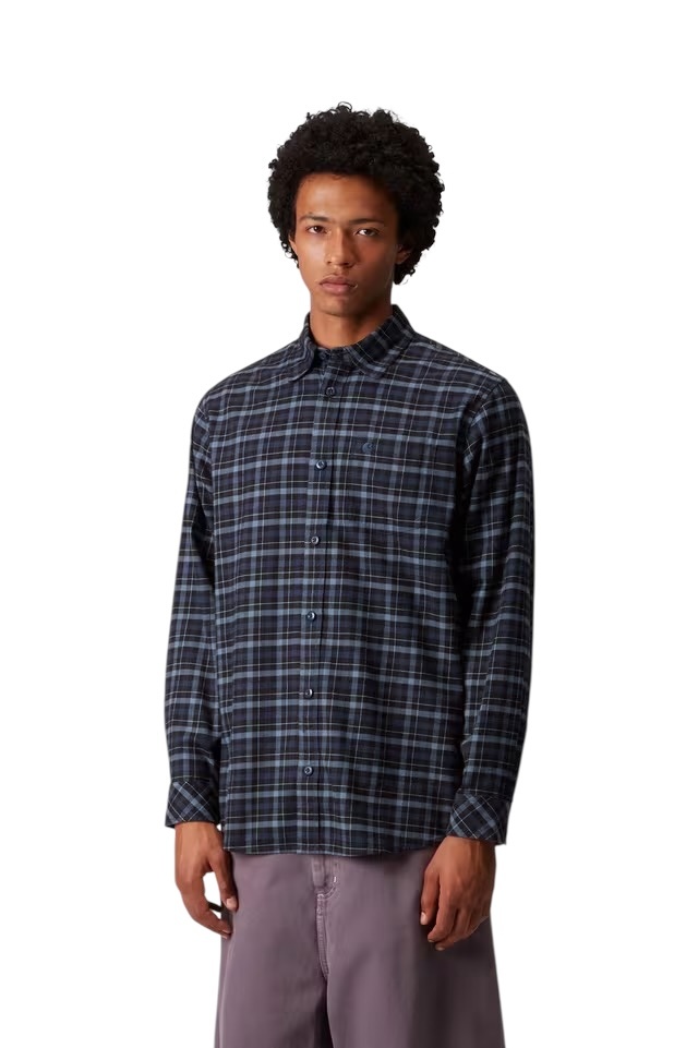 Carhartt WIP L/S Wildmark Shirt - Wildmark Check/Jupiter