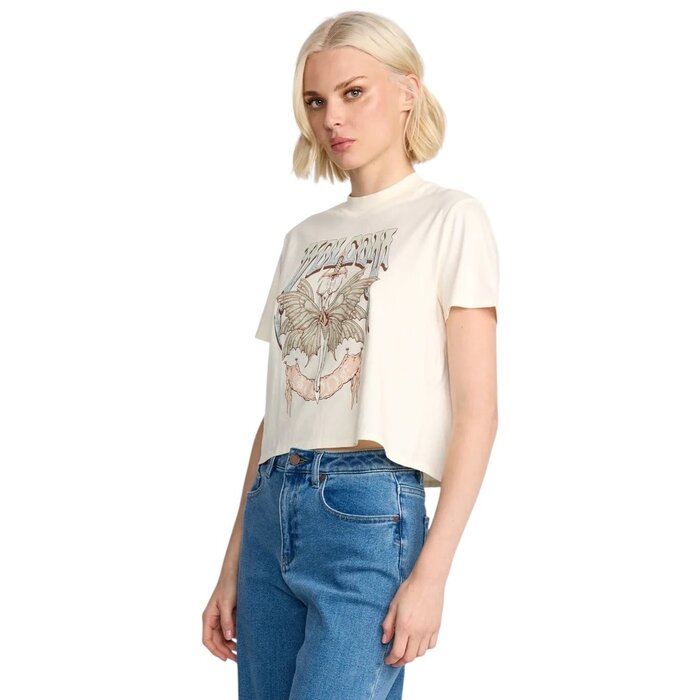 Volcom Dial Crop Tee - Bone