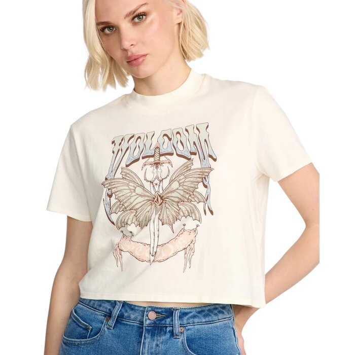 Volcom Dial Crop Tee - Bone