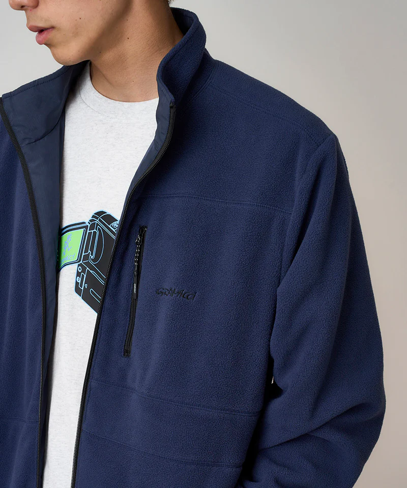 Gramicci Thermal Fleece Reversible Jacket - Navy