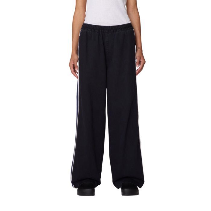 Obey Astrid Side Stripe Pant - Digital Black Faded Wash