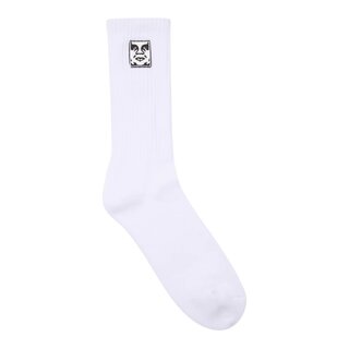 Obey Icon Face Socks - White