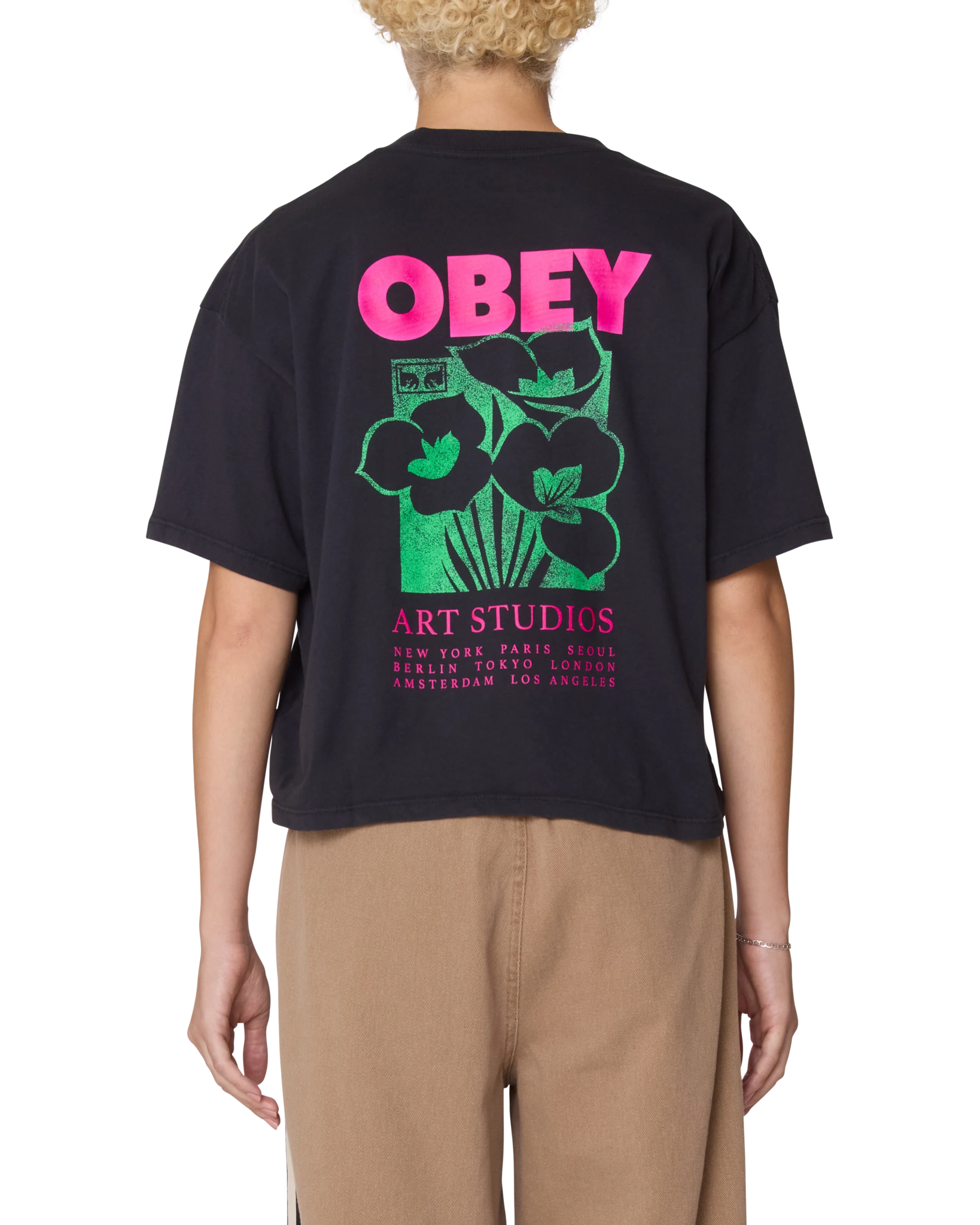 Obey W' Art studio Flowers - Digital Black
