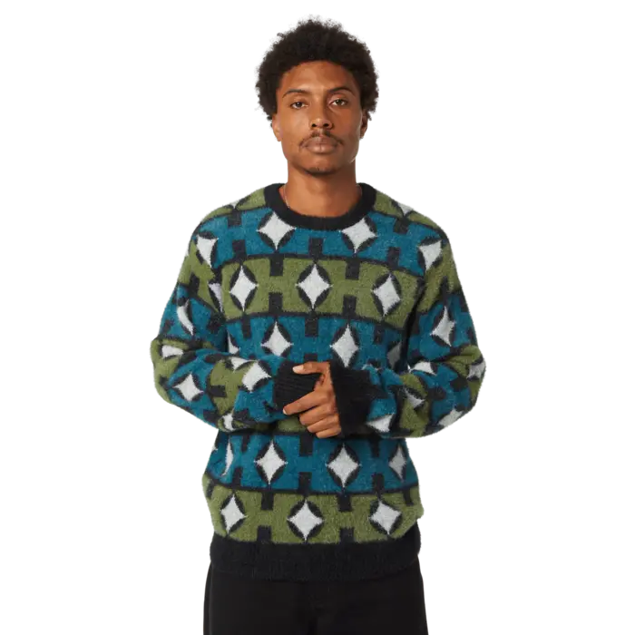 Huf Space Age Crewneck Sweater - Pine