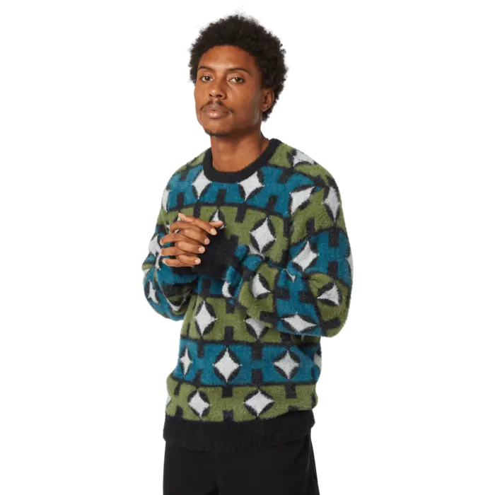 Huf Space Age Crewneck Sweater - Pine