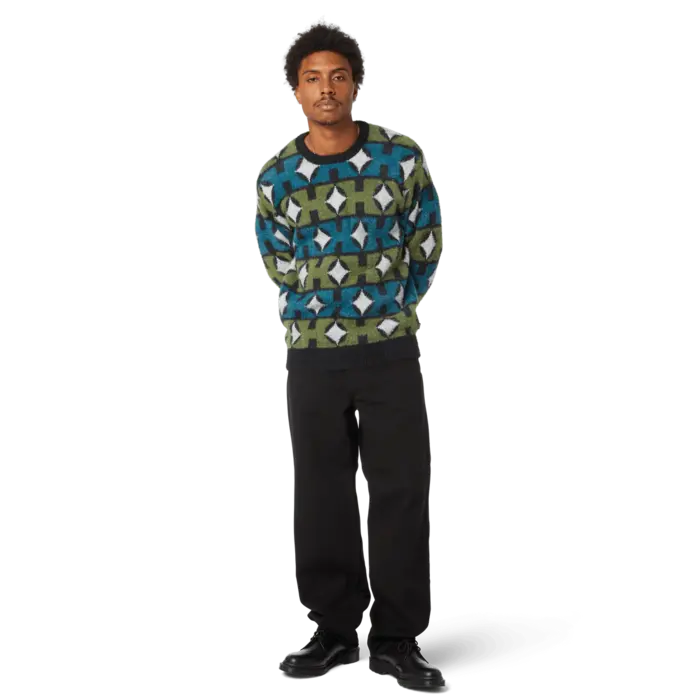 Huf Space Age Crewneck Sweater - Pine