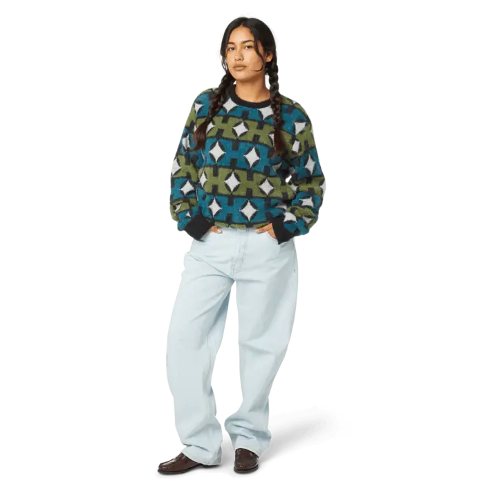 Huf Space Age Crewneck Sweater - Pine