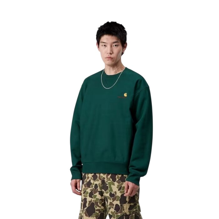 Carhartt WIP American Script Sweat - Dark Fir