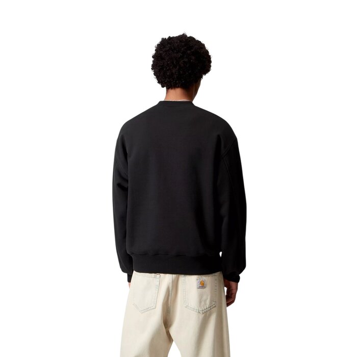 Carhartt WIP Detroit Sweat - Black Stone Washed