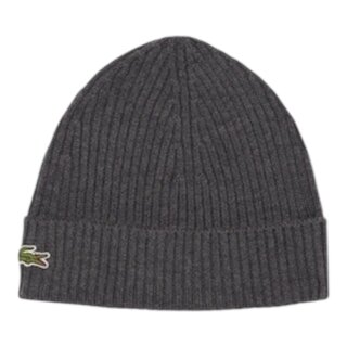 Lacoste Bonnet côtelé en laine - Gris Chiné 050