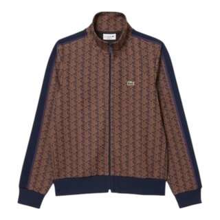 Lacoste Veste de survêtement zippée Paris jacquard -  Violet/Marron