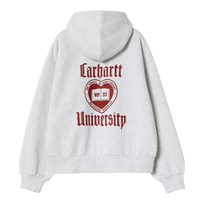 Carhartt WIP W' Hooded Schooling Jacket - Ash Heather(Stone Wash)