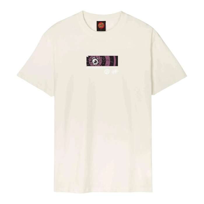 Santa Cruz Roskopp Dissect Strip T-Shirt - Unbleached Cotton