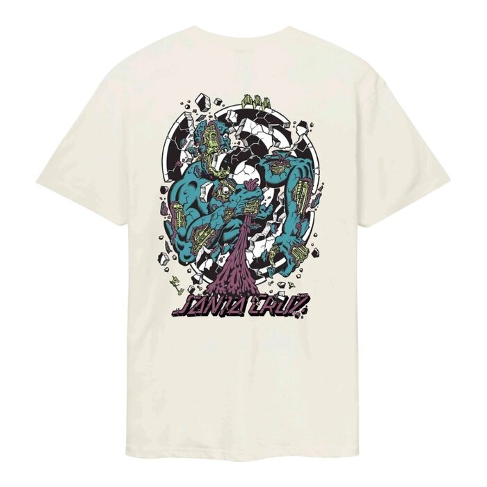 Santa Cruz Roskopp Dissect Strip T-Shirt - Unbleached Cotton