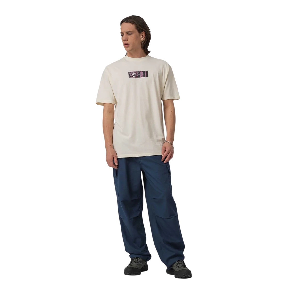 Santa Cruz Roskopp Dissect Strip T-Shirt - Unbleached Cotton