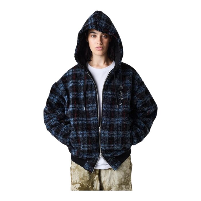 Hélas Ocaro Reversible Checkered Full Zip Jacket - Black/Navy