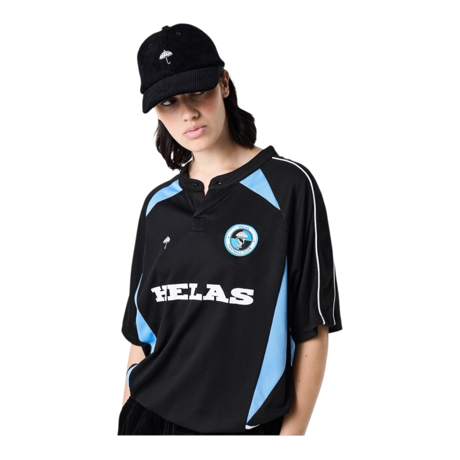 Hélas Dolphin Football Polo - Black/Blue
