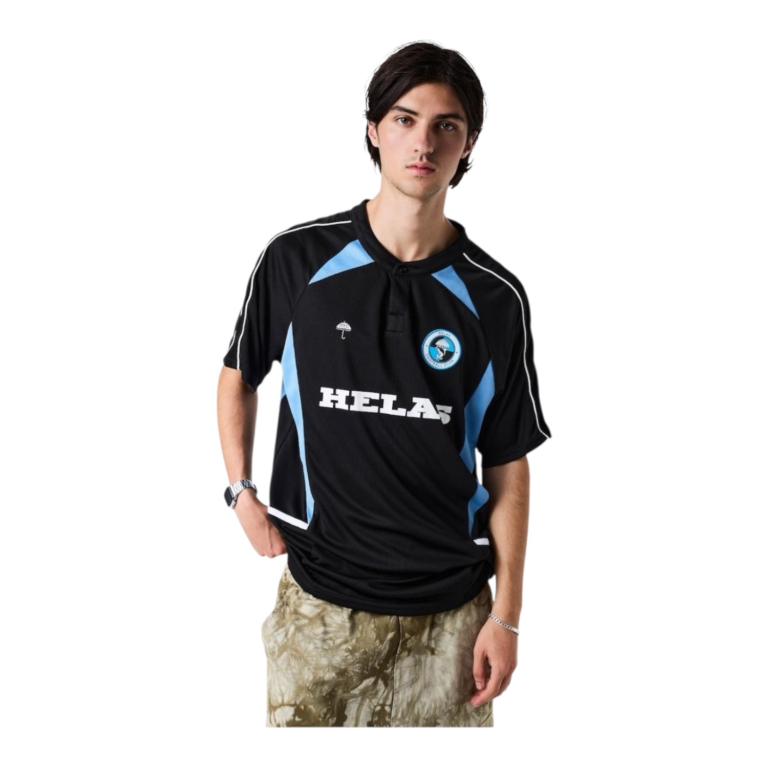 Hélas Dolphin Football Polo - Black/Blue