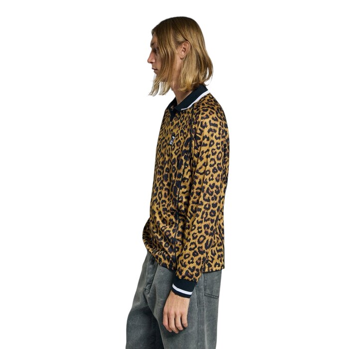 Obey Polo Collar Sport Shirt - Leopard Multi