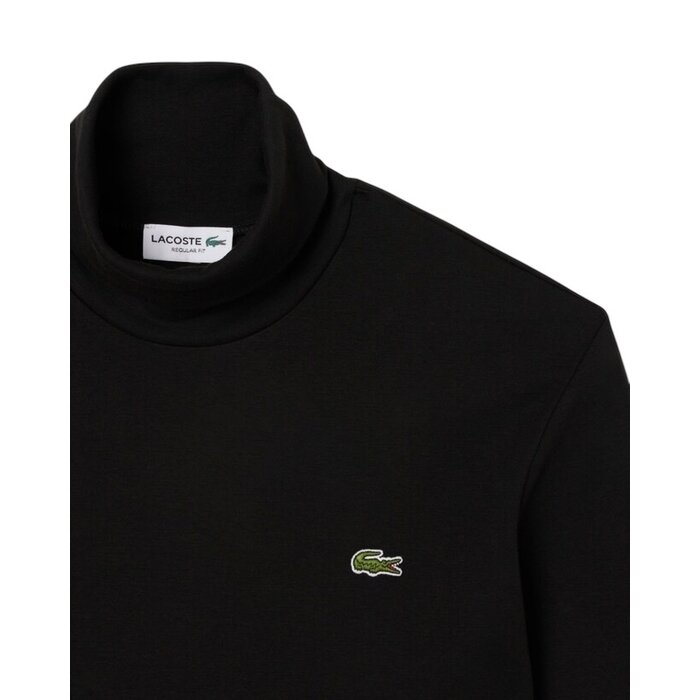 Lacoste T-shirt Col Roulé à manches Longues - Noir