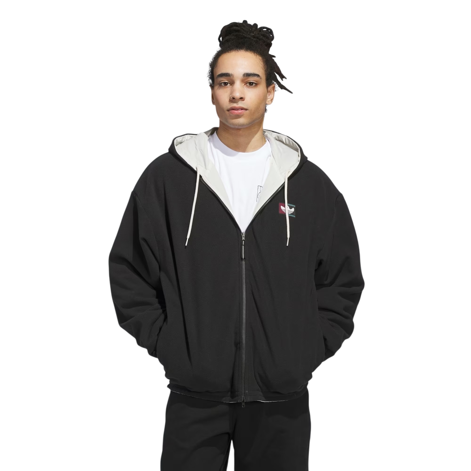 Adidas Skateboarding Shmoofoil Reversible Warmup Jacket - Alumina/Black