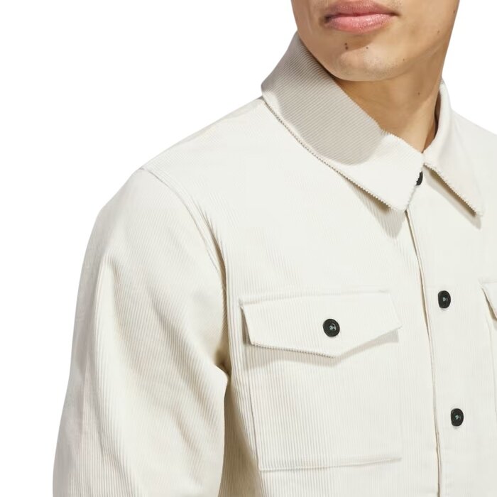 Adidas Skateboarding Shmoofoil Cord Button Up Shirt - Alumina/Shadow Red