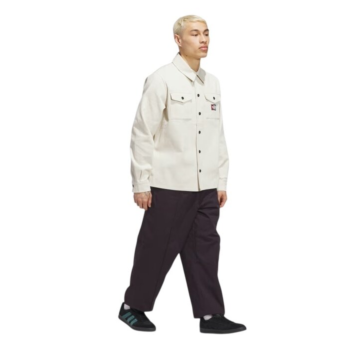 Adidas Skateboarding Shmoofoil Cord Button Up Shirt - Alumina/Shadow Red