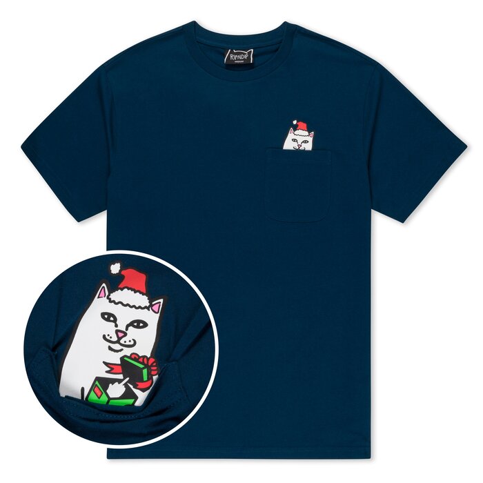 RipNDip Secret Santa pocket Tee - Navy
