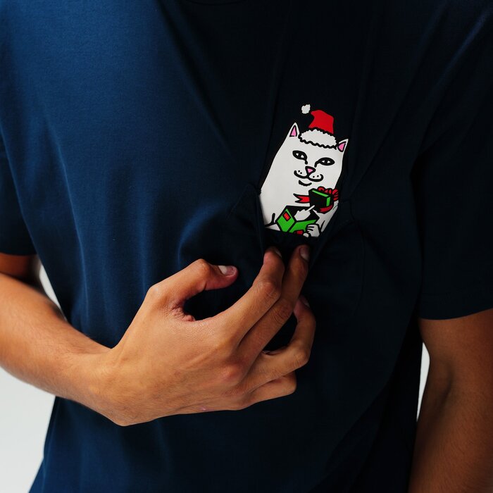 RipNDip Secret Santa pocket Tee - Navy