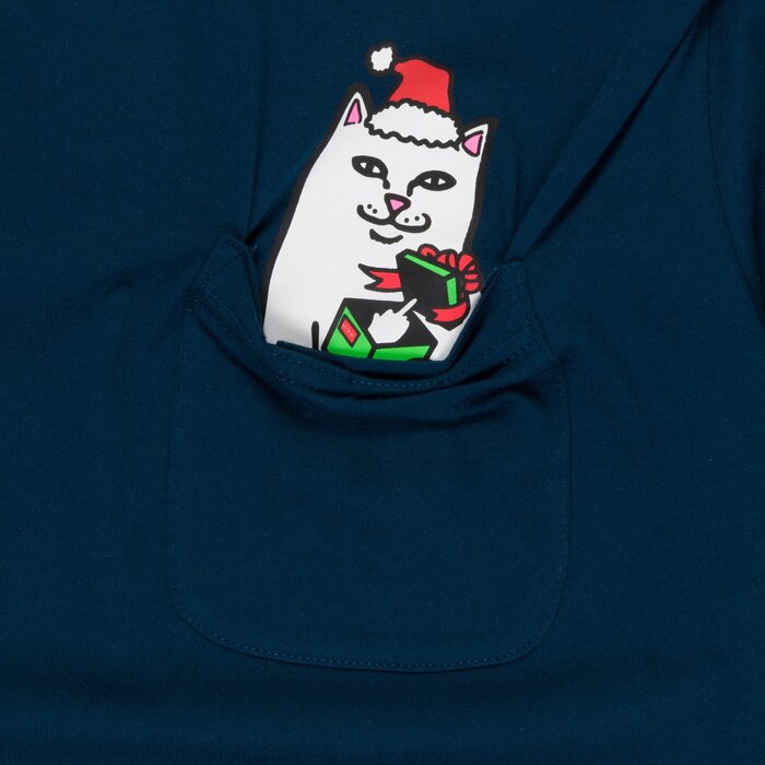 RipNDip Secret Santa pocket Tee - Navy