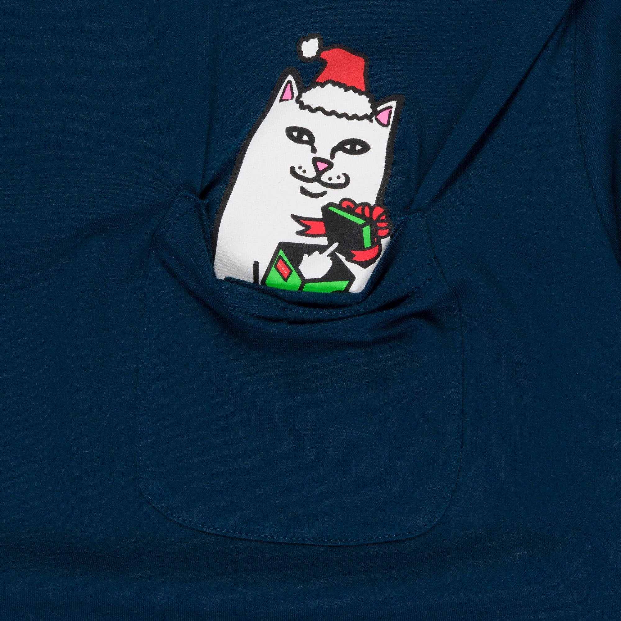 RipNDip Secret Santa pocket Tee - Navy