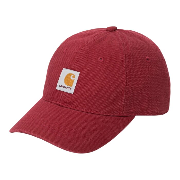 Carhartt WIP Selby Canvas Cap - Scarlet (Stone Washed)