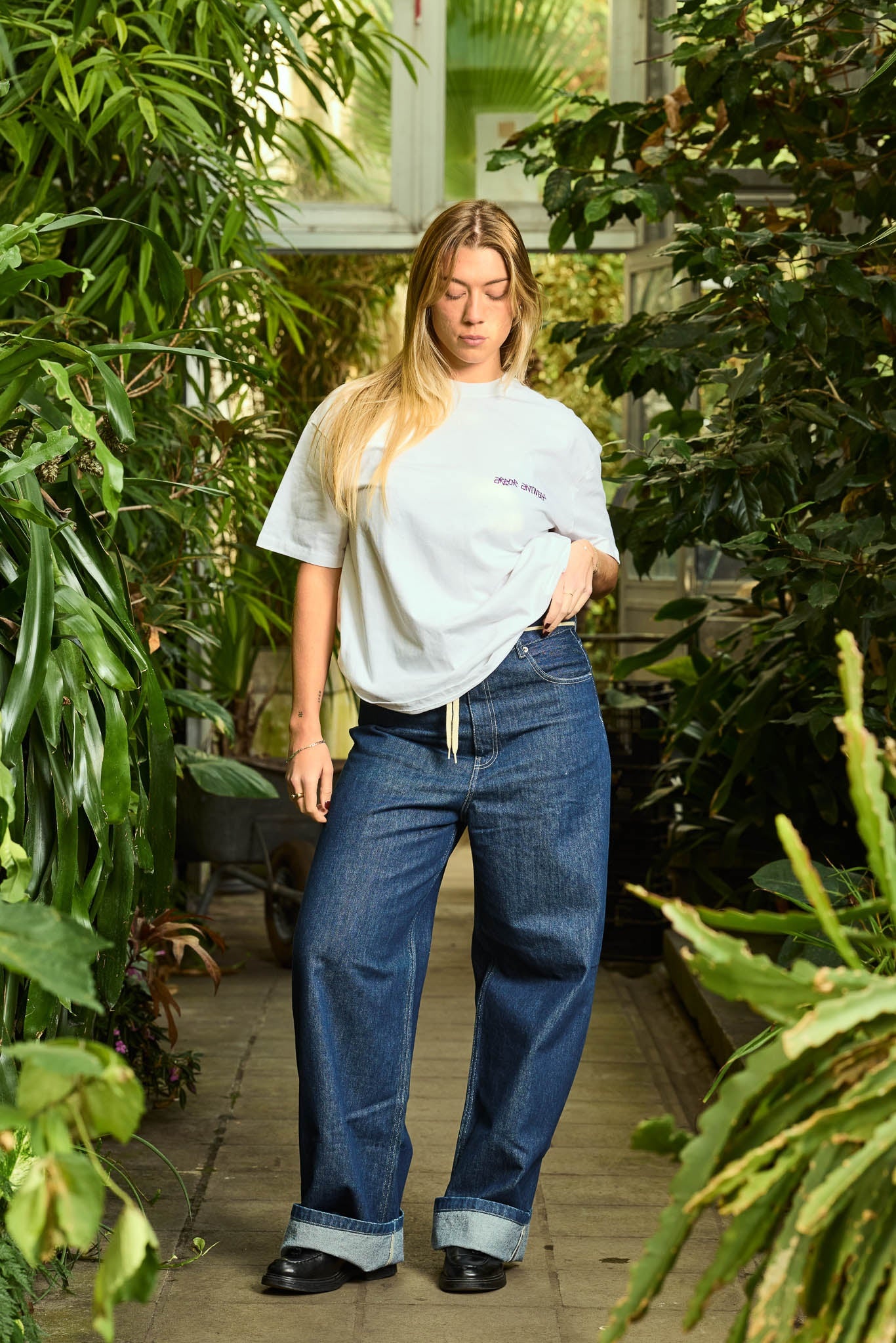 Arbor Antwerp Purple Flower Shirt - White